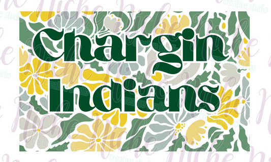 -WAS8405 Chargin Indians Groovy Floral Decal