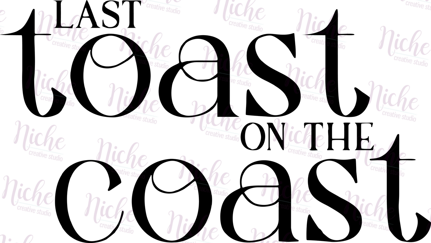 -WED3033 Last Toast on the Coast Decal
