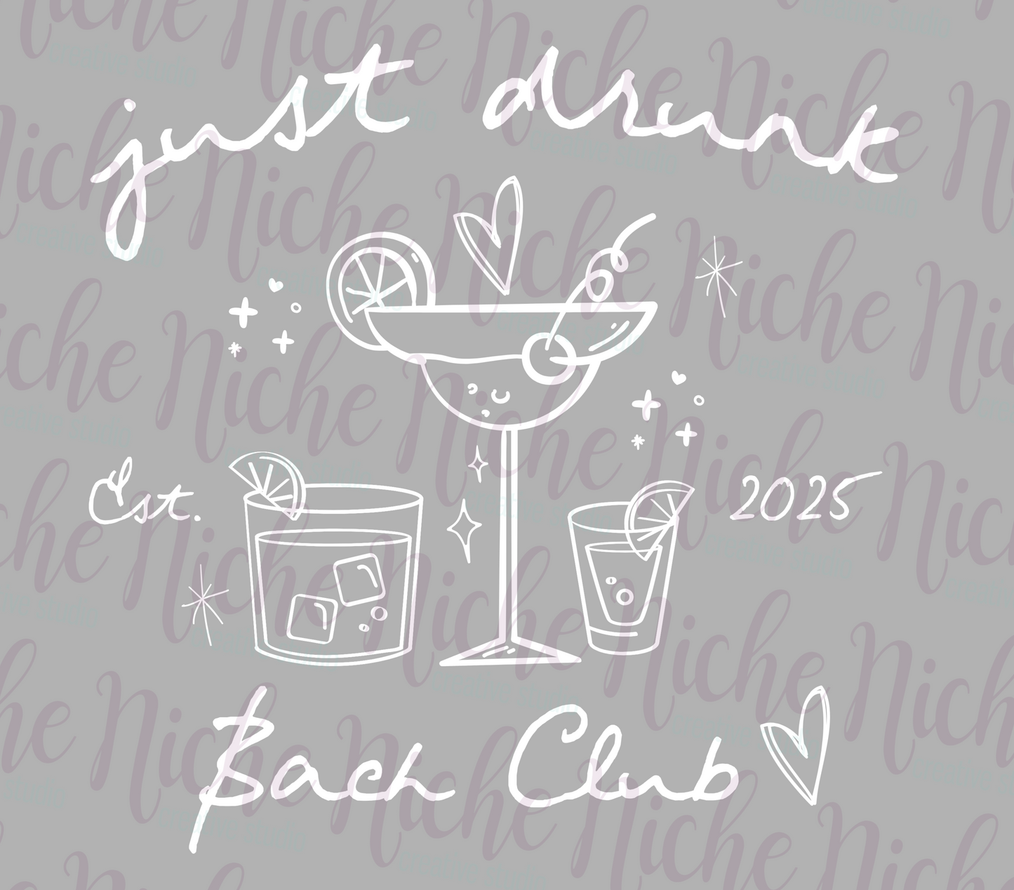 -WED8225 Just Drunk Bach Club Decal