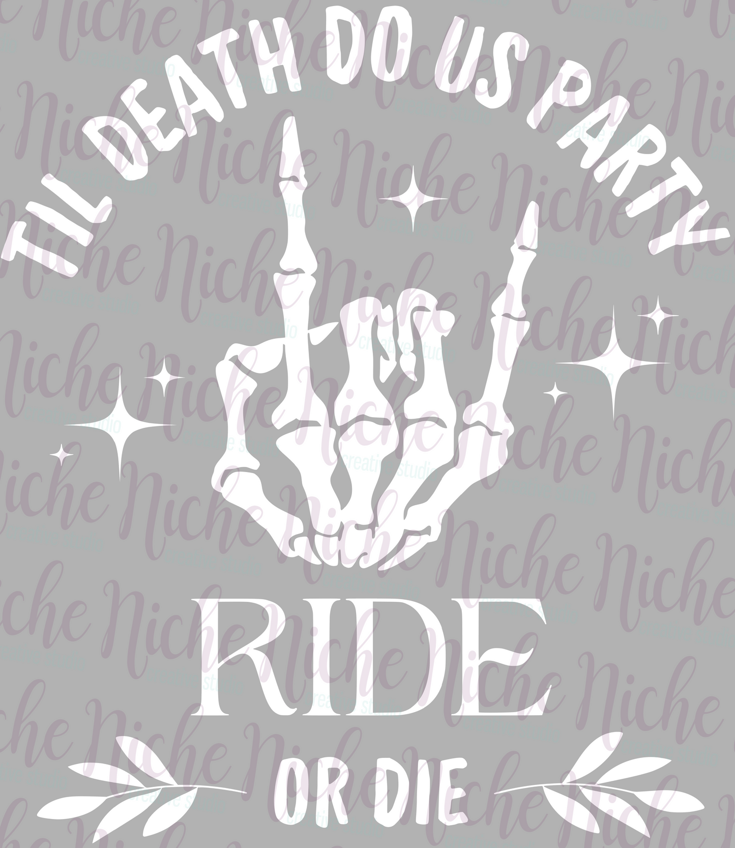-WED8290 Till Death Do Us Party Decal