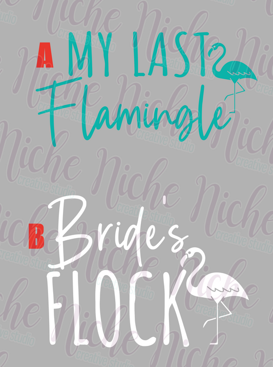 -WED8291 Flamingle Decal