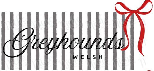 - WEL4508 Welsh Greyhounds Stripes Decal