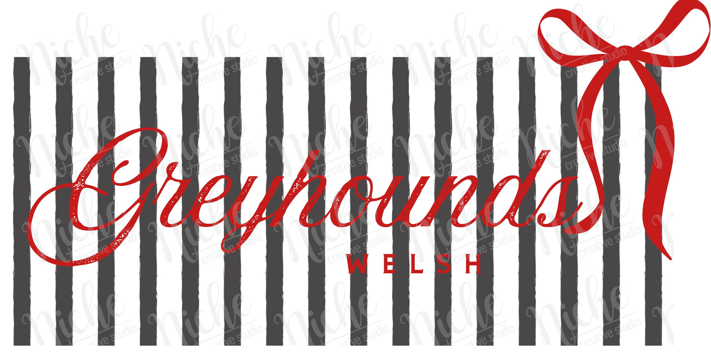 - WEL4508 Welsh Greyhounds Stripes Decal