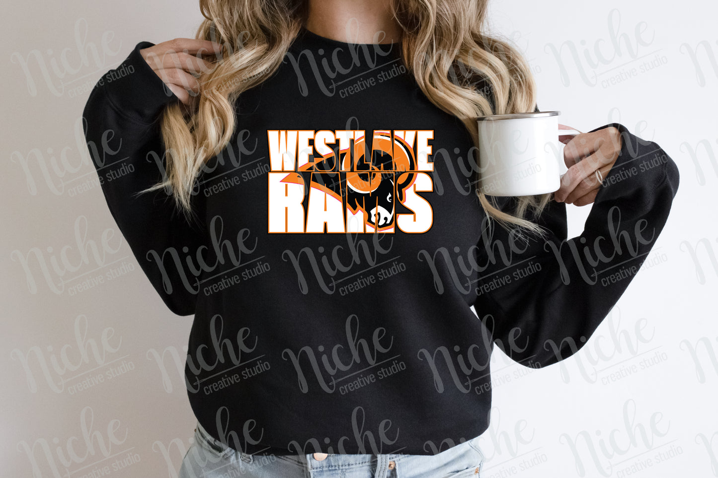 -WES1915 Westlake Rams  Knock Out Decal