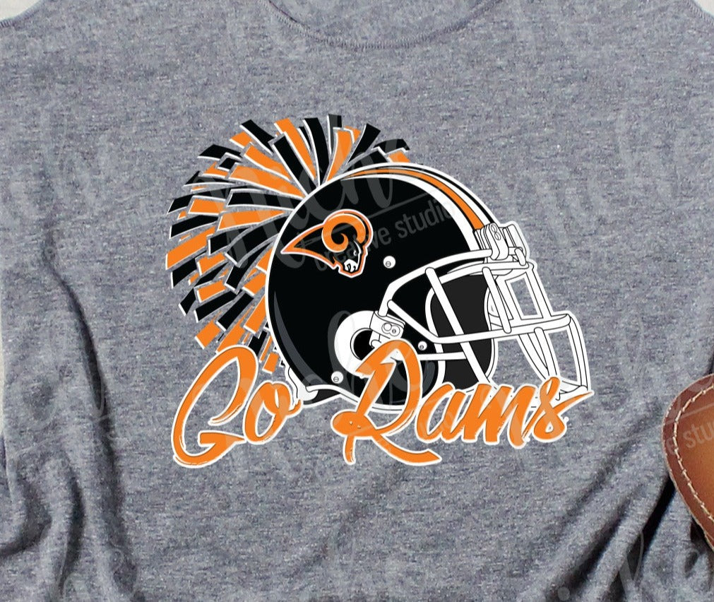 -WES1916 Go Rams Decal