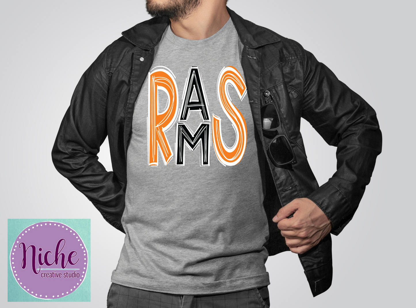 -WES1951 Rams Doodle Decal