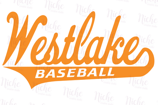 -WES258 Westlake Baseball Swoosh Decal