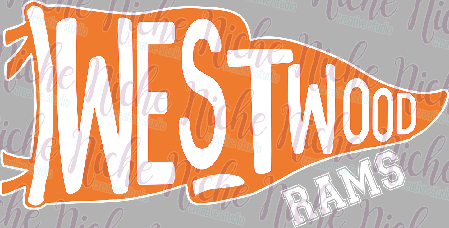 -WES4501 Westwood Pennant Decal