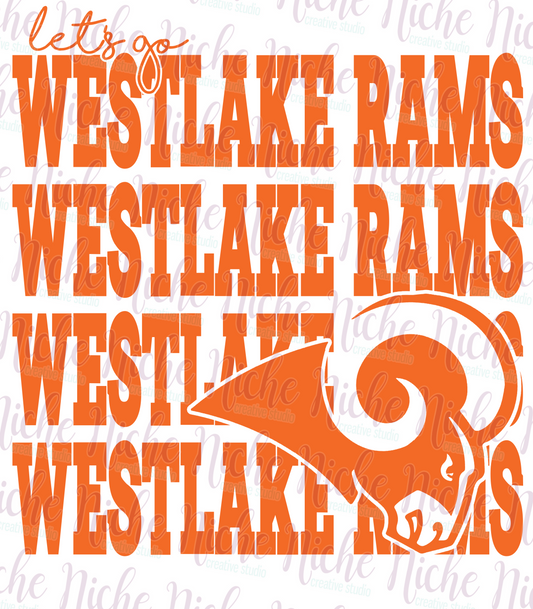-WES8311 Westlake Rams Repeat Decal