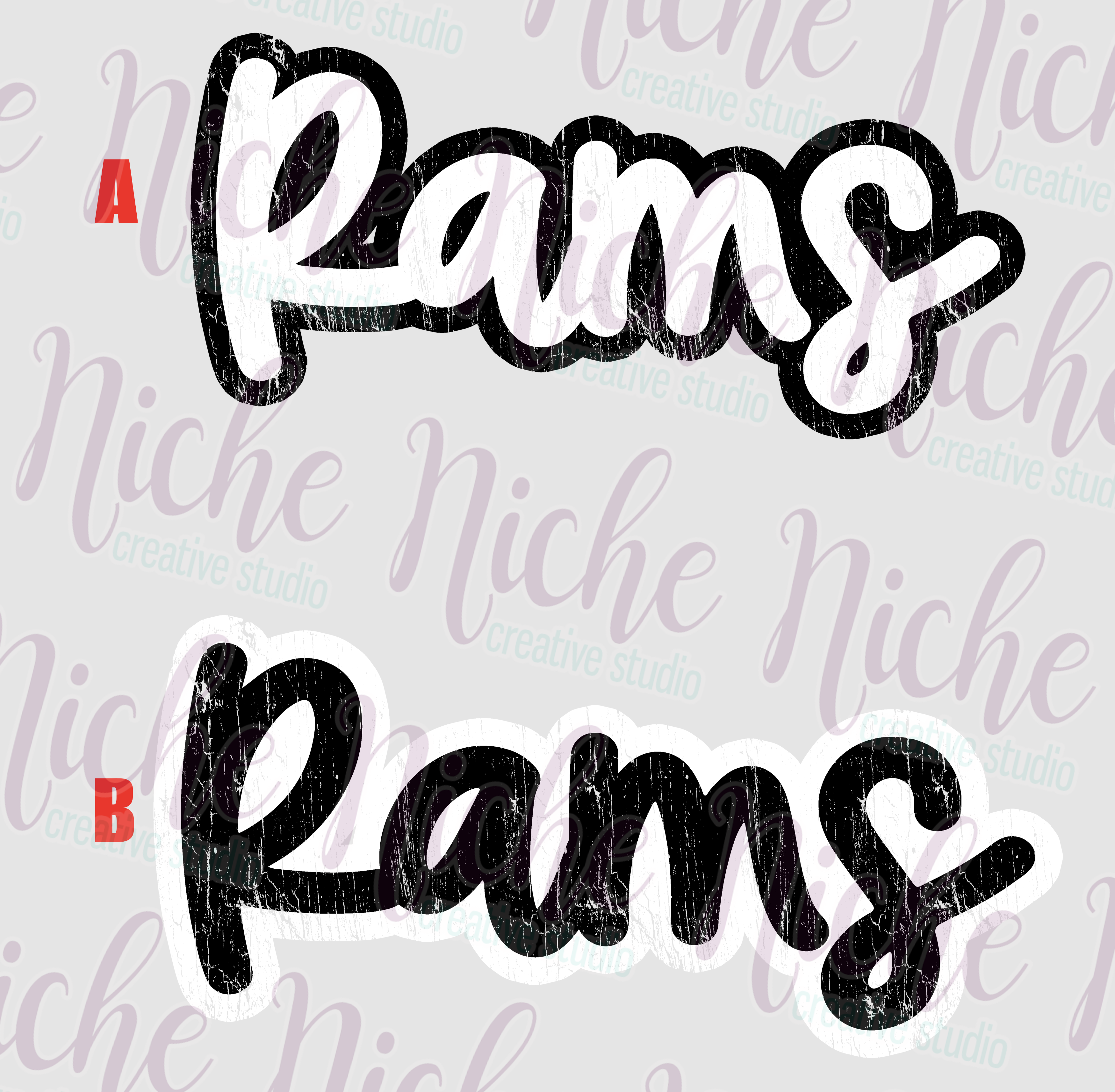 -WES8313 Rams Decal – Niche Creative Studio