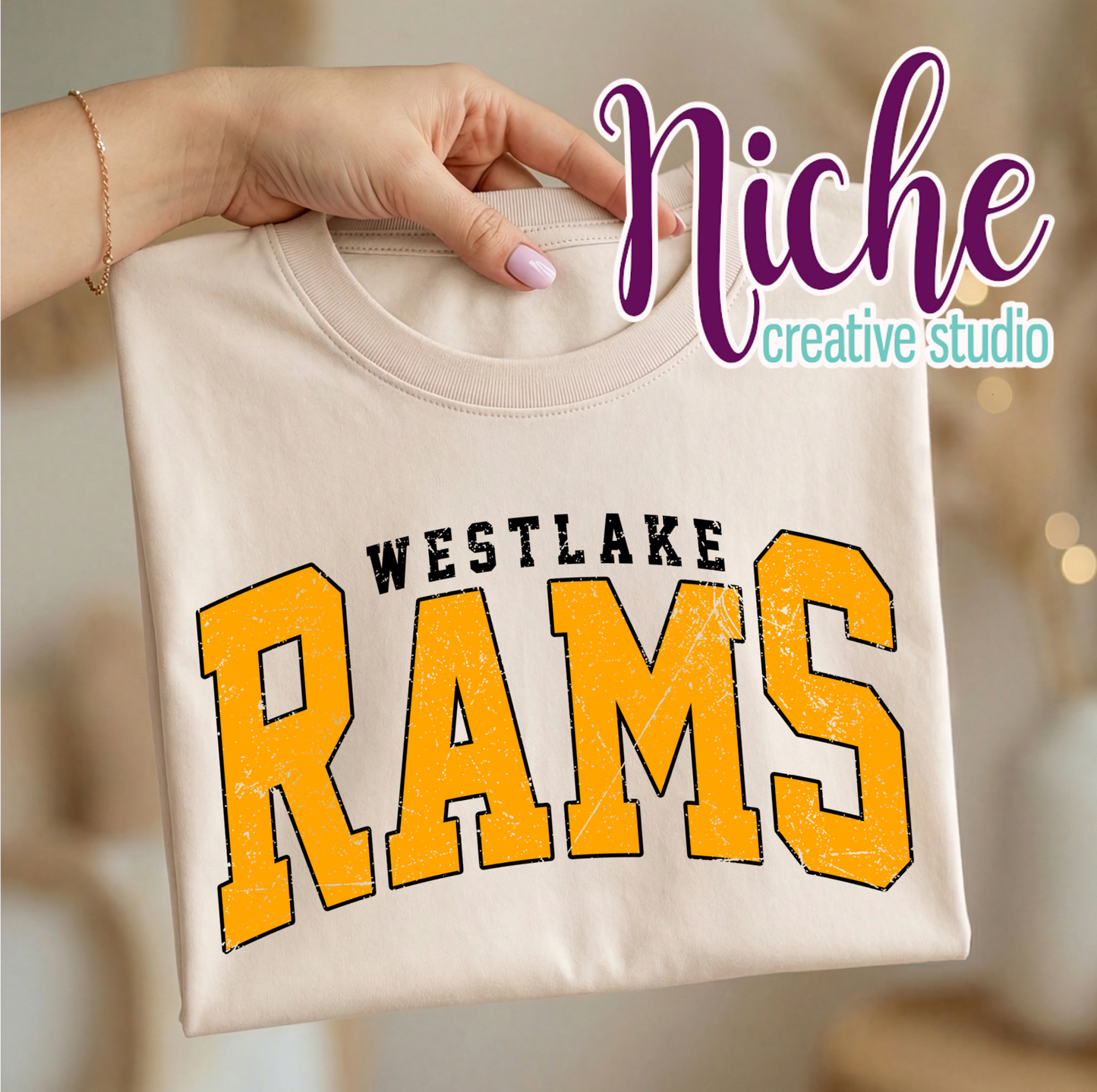 -WES8314 Vintage Rams Decal