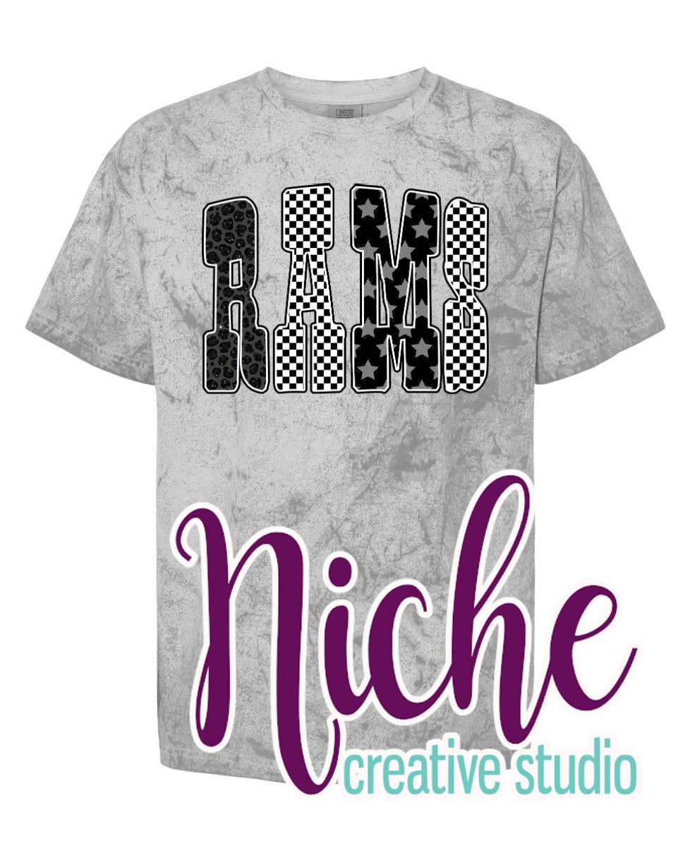 -WES8315 Rams Checkered Decal
