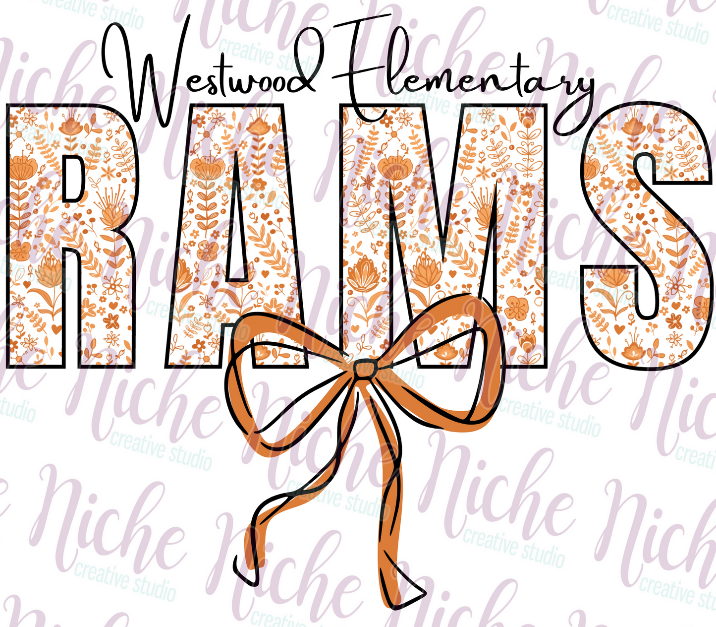 -WES8325 Westwood Rams with Bow Decal