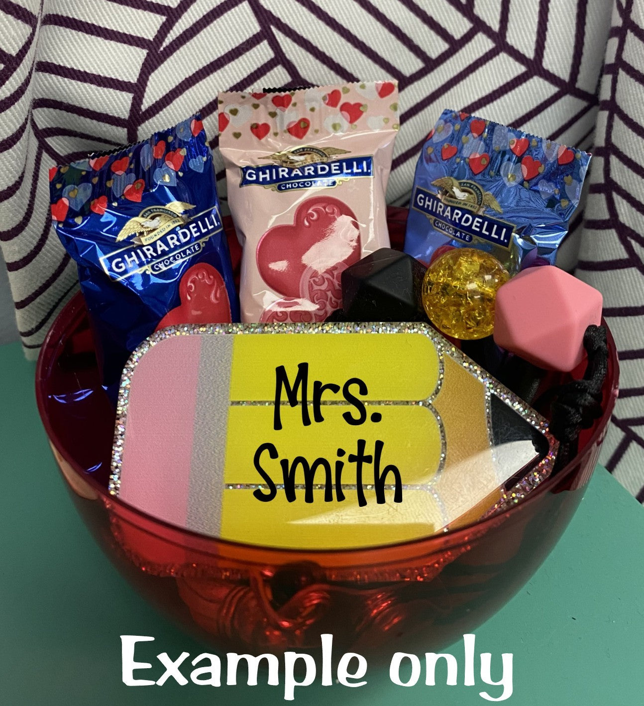 Teacher Gift - Apple with Custom Name
