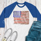 -BAS1058 Baseball Flag Decal