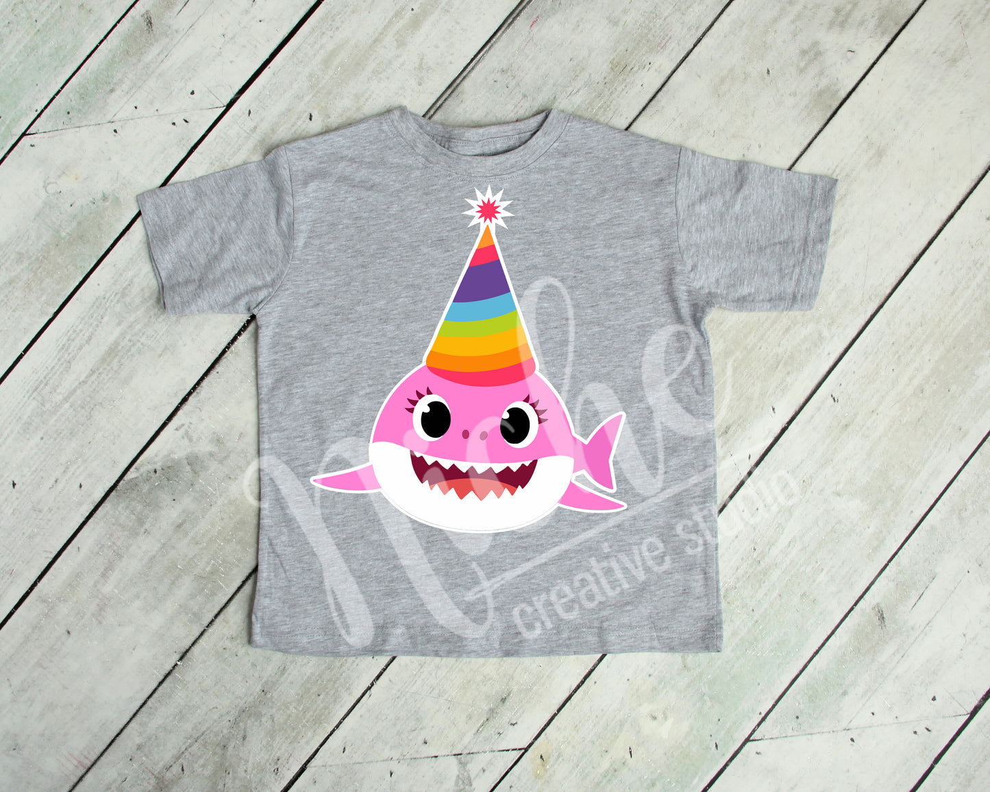 -KID2034 Birthday 2 Shark Decal