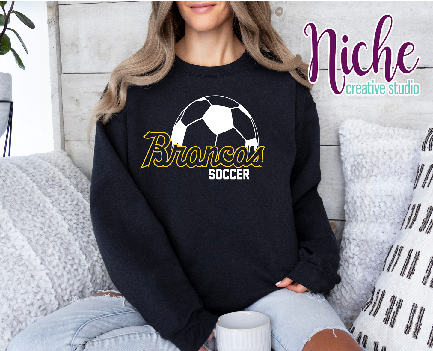 -BRO3402 Broncos Soccer Decal