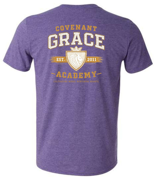 CGA026 Distressed T-shirt - Tultex Heather Purple Adult
