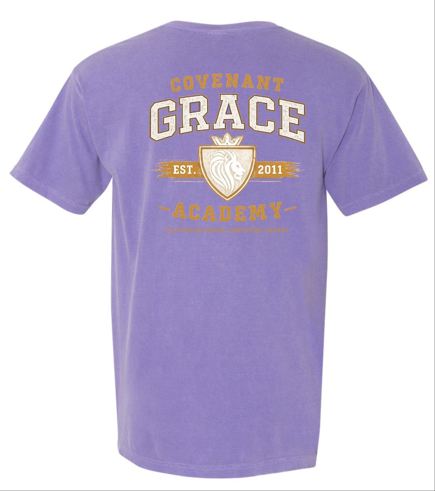 CGA026 Distressed T-shirt - Comfort Colors Violet Adult