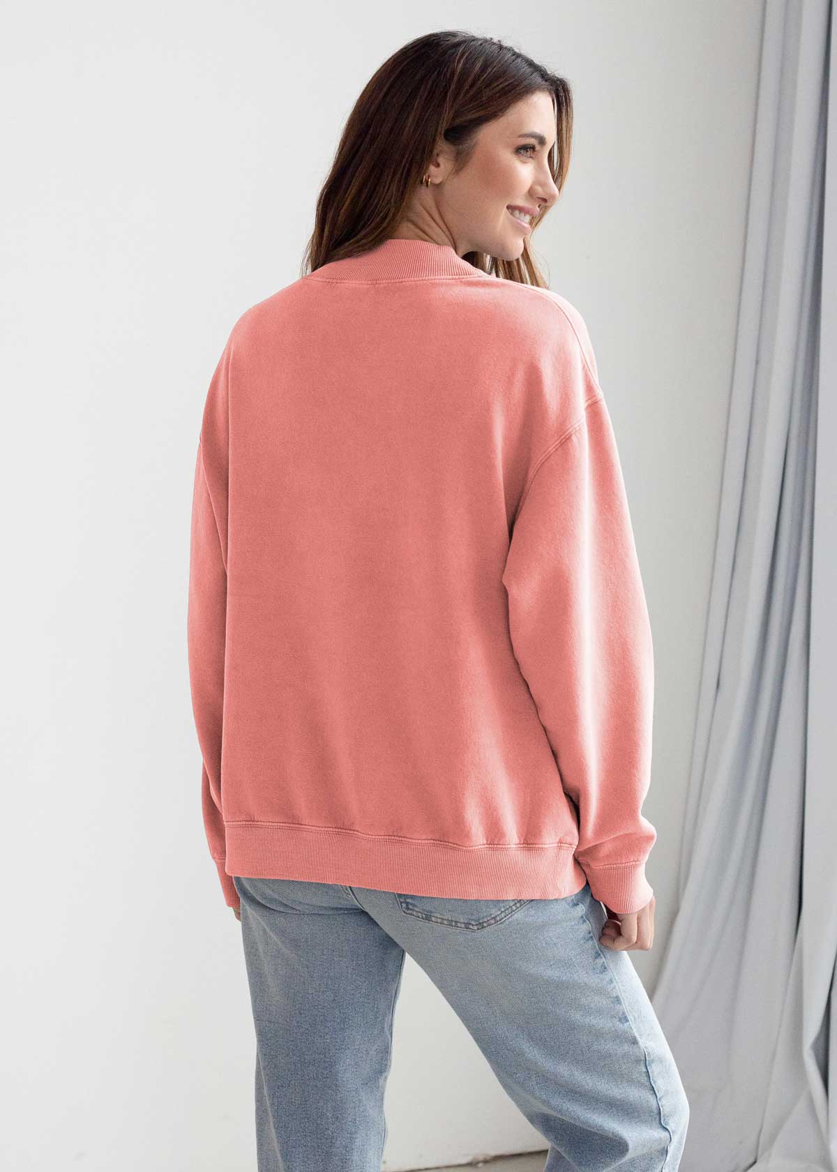 Mock-Neck Nantucket Sweatshirt