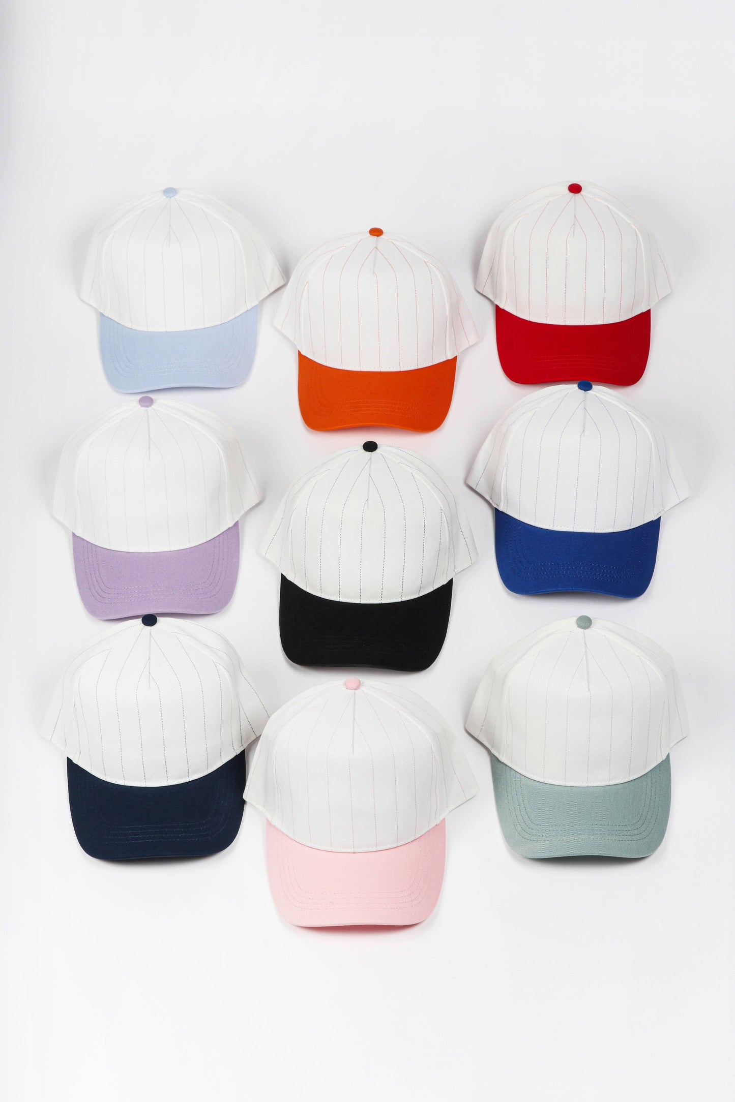 Pinstripe Two-Tone Baseball Cap