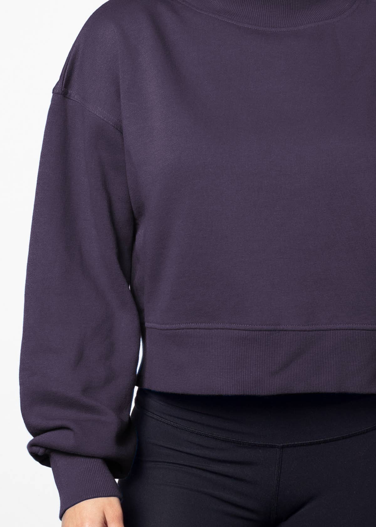 Mock-Neck CROP Haley Sweatshirt
