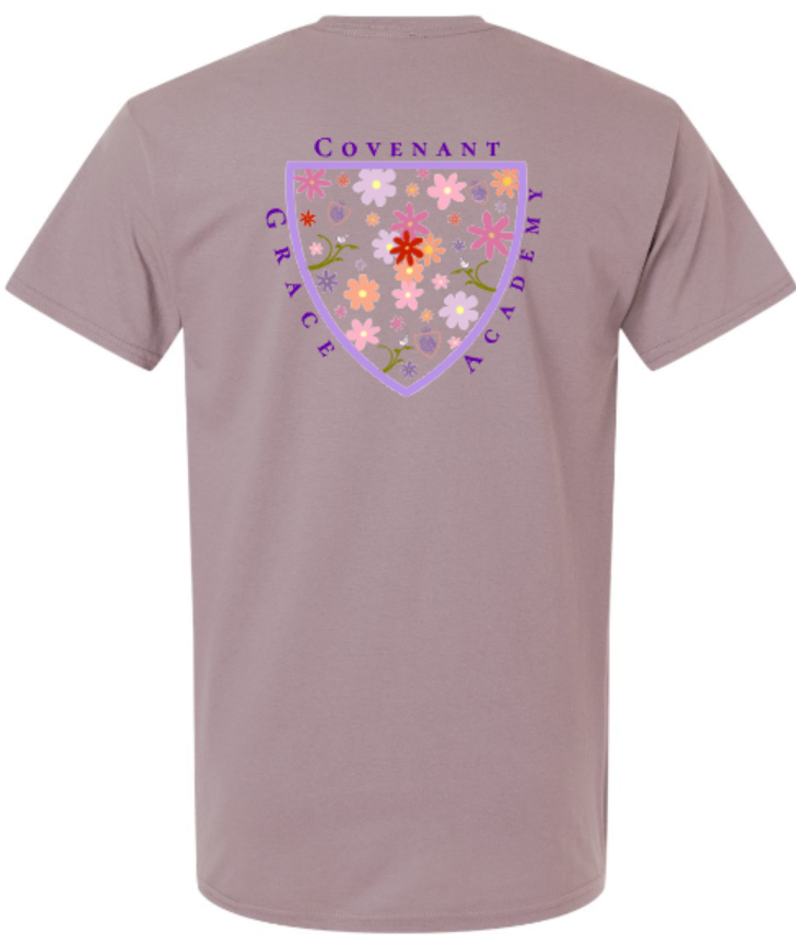 CGA263 Floral Shield Light Cotton T-shirt - Gildan Paragon Adult