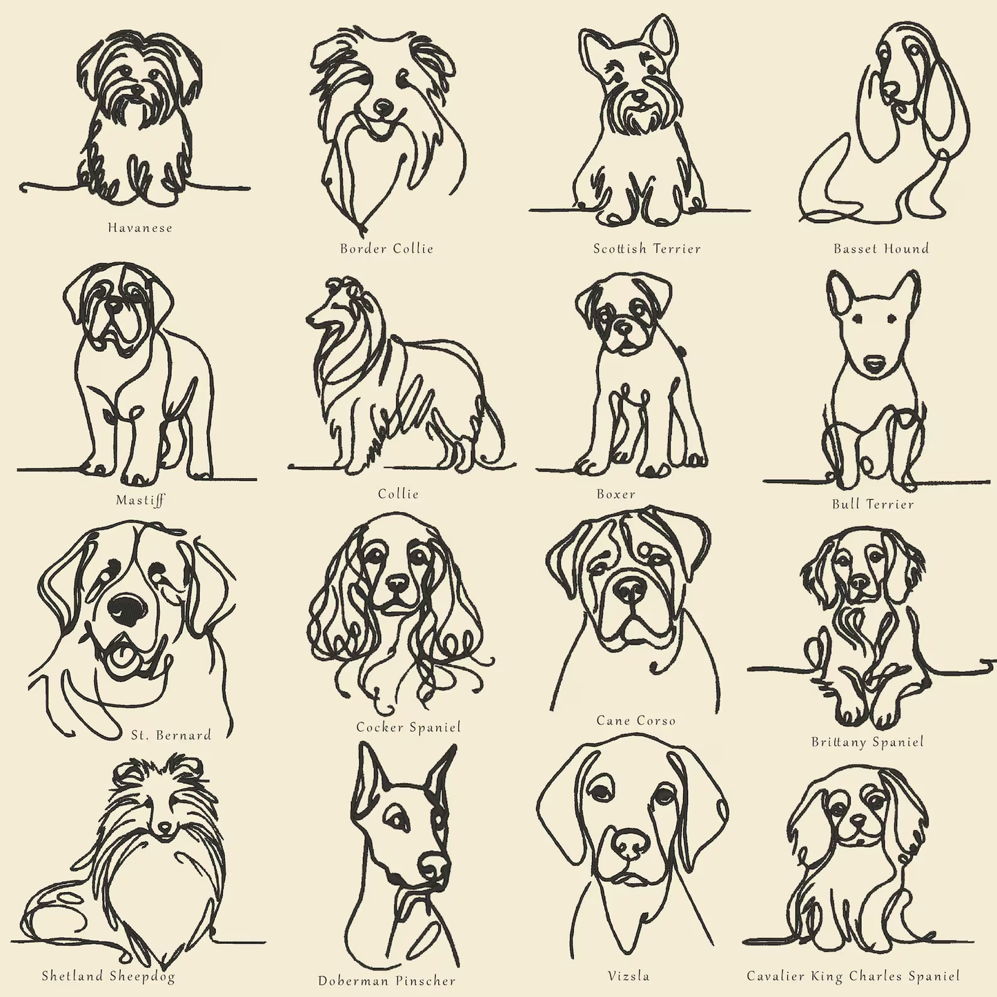 Pet Dog Embroidered Sweatshirt or T-shirt