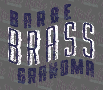-BAR8490 Barbe Brass Grandma Decal