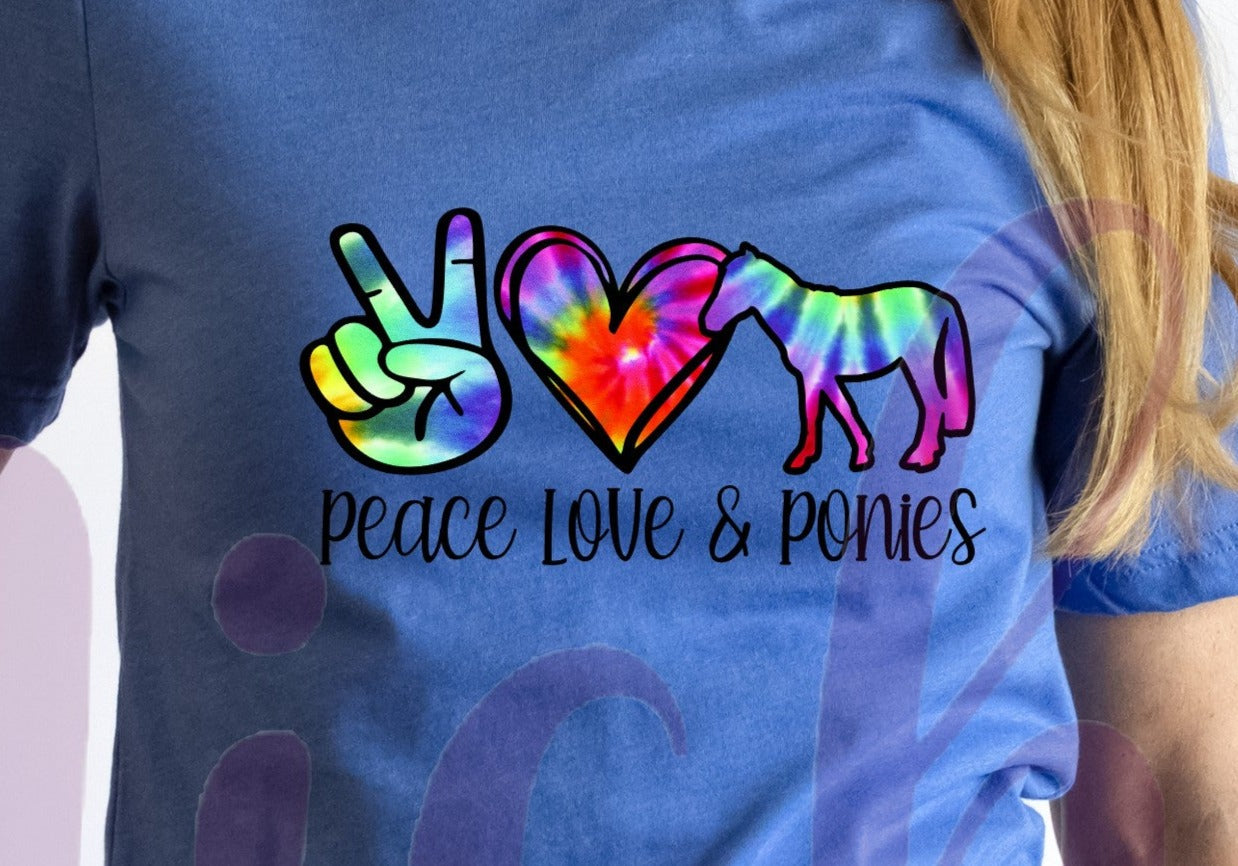 * Peace Love and Ponies Decal