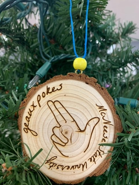 McNeese Wooden Ornament