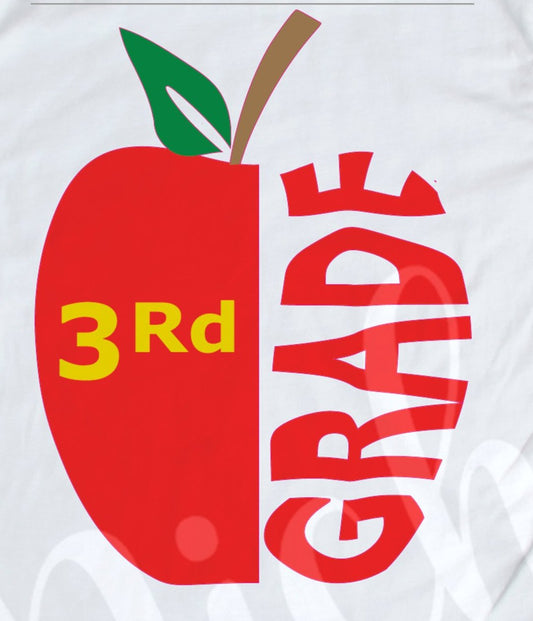 *3rd Grade Apple Decal