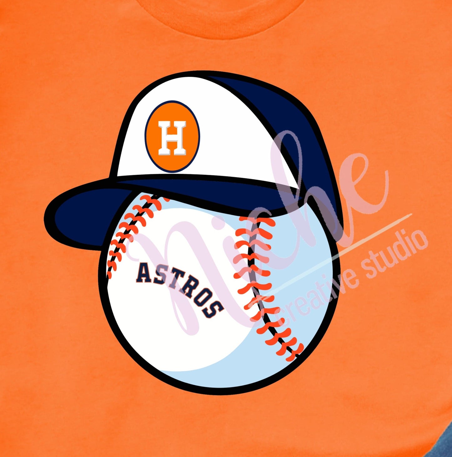 * Astros Baseball Cap Decal