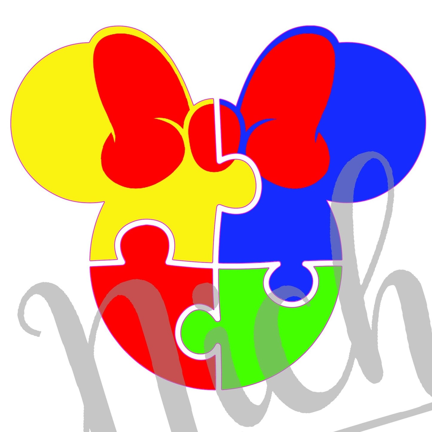 * Autism Girl Mouse Decal