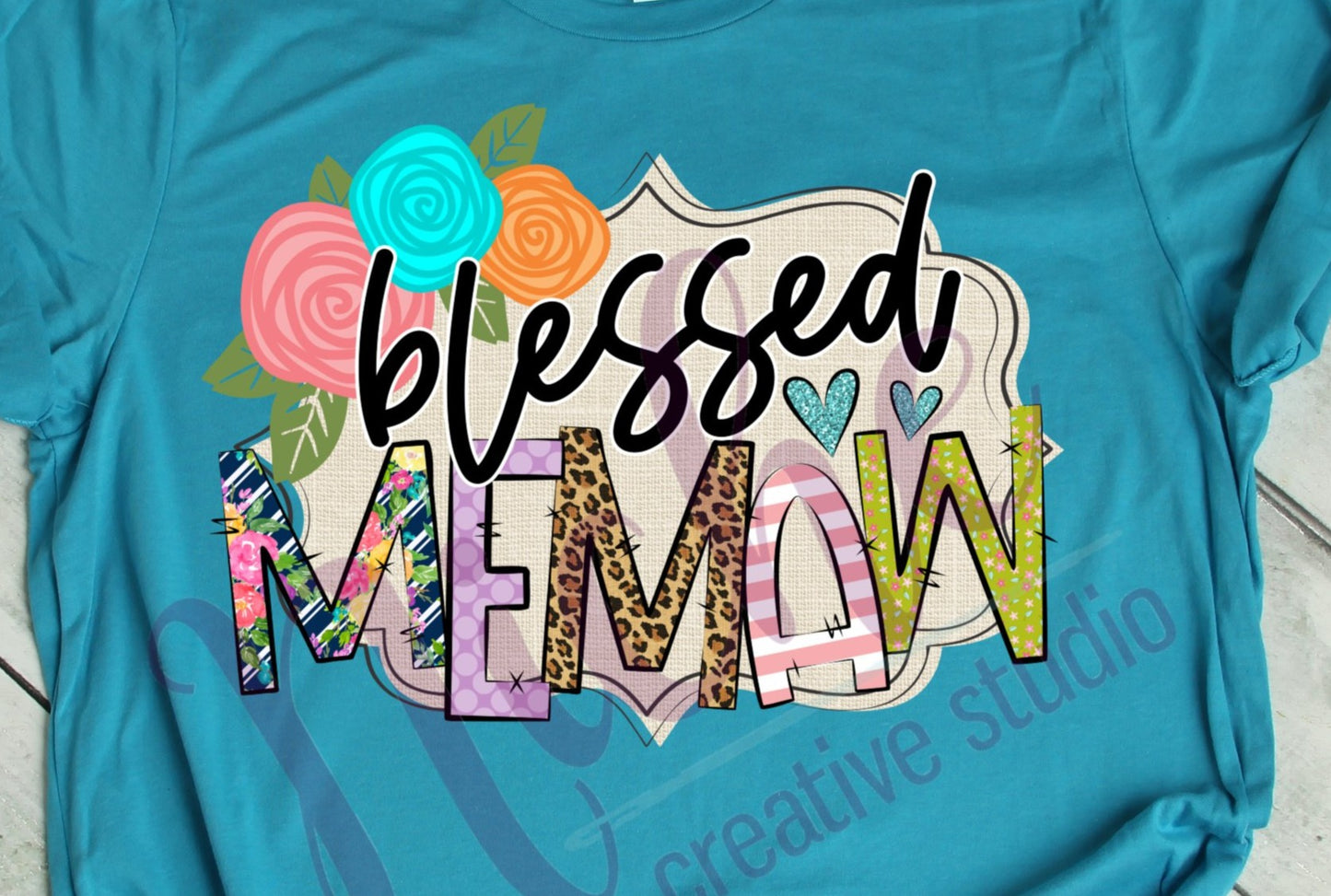 * Blessed MEMAW floral