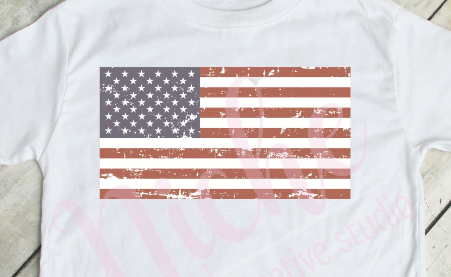 * Distressed Flag Decal