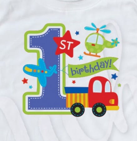 * First Birthday Helicopter Decal