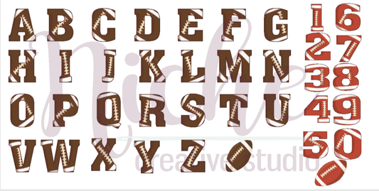 *4" Football Letter Decal