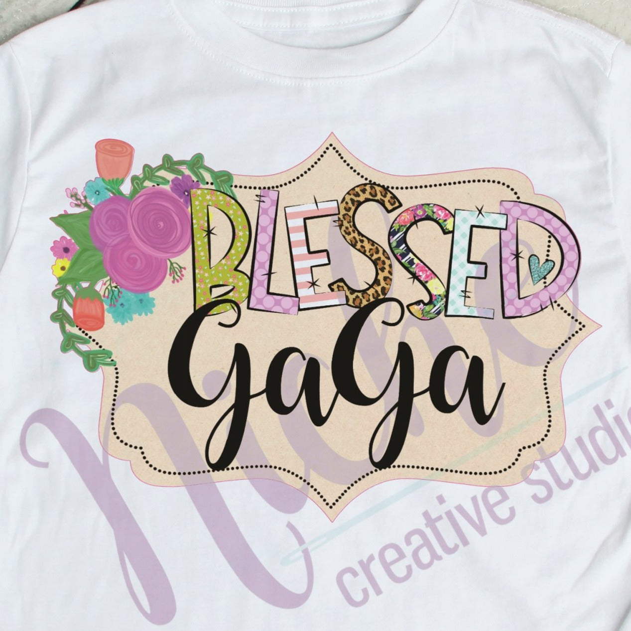 * Framed Blessed Gaga Decal