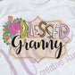 * Framed Blessed Granny Decal