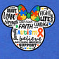 *Girl Mouse Autism Decal