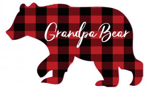 *Grandpa Bear Plaid Decal