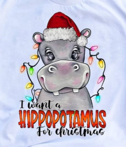 * I want a Hippopotamus for Christmas Decal