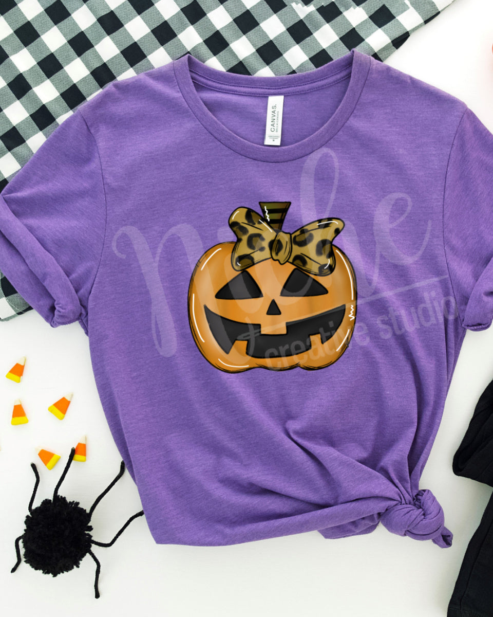 * Jack o Lantern with Bow Decal