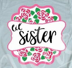 * Little Sister Floral Decal