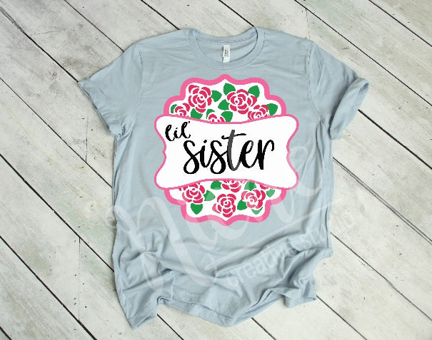 * Little Sister Floral Decal