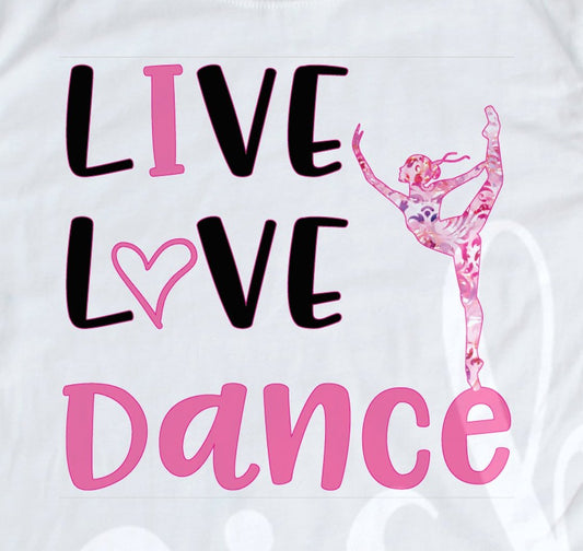 *Live Love Dance Pink Decal