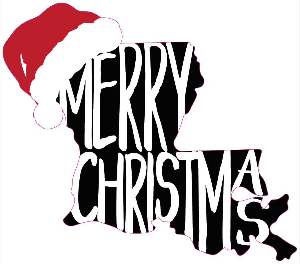 * Louisiana Santa Hat Decal