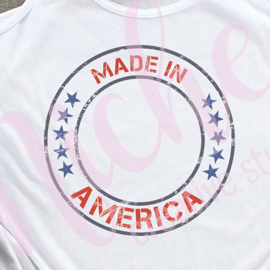 * Made in America Circle Decal