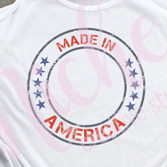 * Made in America Circle Decal